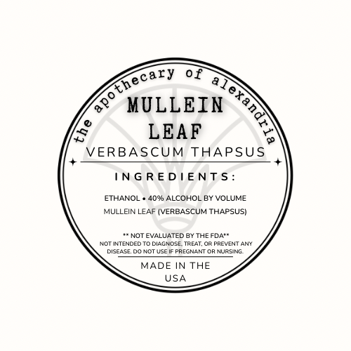 Mullein Leaf Ingredients • The Apothecary of Alexandria LLC